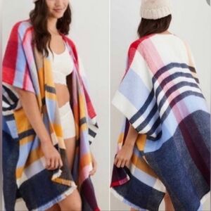 Aerie Cozy Knit Sweater in Cream and Red